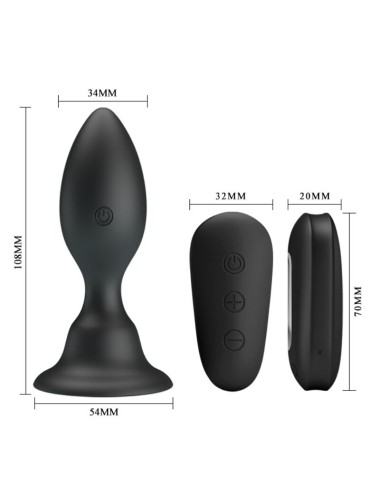 MR PLAY - PLUG ANAL AVEC TÉLÉCOMMANDE VIBRATION NOIRE