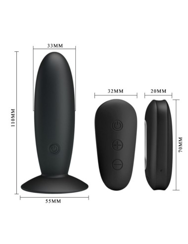 MR PLAY - PLUG ANAL AVEC TÉLÉCOMMANDE VIBRATION NOIRE