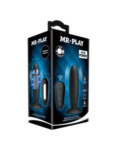 MR PLAY - PLUG ANAL AVEC TÉLÉCOMMANDE VIBRATION NOIRE