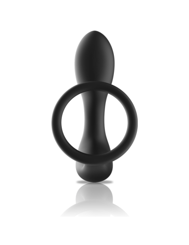 BLACK&SILVER - MASSEUR ANAL TÉLÉCOMMANDE RECHARGEABLE SILICONE NOIR