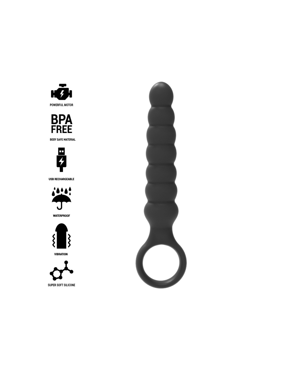 BLACK&SILVER - DILATATEUR ANAL PUISSANT EN SILICONE BOB BLACK&SILVER - DILATATEUR ANAL PUISSANT EN SILICONE BOB