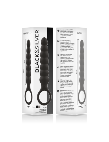 BLACK&SILVER - DILATATEUR ANAL PUISSANT EN SILICONE BOB