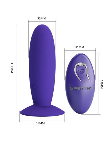 PRETTY LOVE - VIBRATEUR ANAL YOUTH PLUG TÉLÉCOMMANDE VIOLET