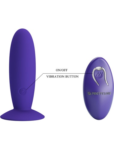 PRETTY LOVE - VIBRATEUR ANAL YOUTH PLUG TÉLÉCOMMANDE VIOLET