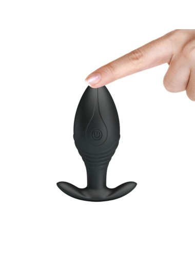 PRETTY LOVE - VIBRATEUR RECHARGEABLE REGINA ANAL PLUG NOIR