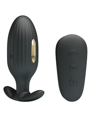 PRETTY LOVE - VIBRATEUR ANAL RECHARGEABLE KELLY PLUG NOIR