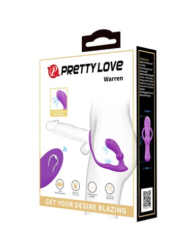 PRETTY LOVE - ANNEAU ANAL ET VIBRATEUR WARREN VIOLET