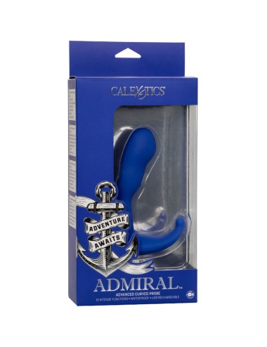 ADMIRAL - STIMULATEUR & VIBRATEUR ANAL COURBÉ BLEU