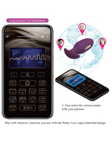 PRETTY LOVE - PLUG ANAL CONTRÔLÉ PAR APPLICATION JEFFERSON VIOLET