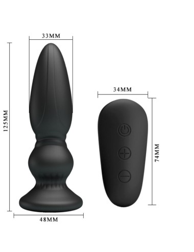 MR PLAY - PUISSANT VIBRATEUR TÉLÉCOMMANDE PLUG ANAL NOIR