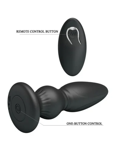 MR PLAY - PUISSANT VIBRATEUR TÉLÉCOMMANDE PLUG ANAL NOIR