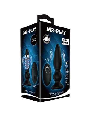 MR PLAY - PUISSANT VIBRATEUR TÉLÉCOMMANDE PLUG ANAL NOIR