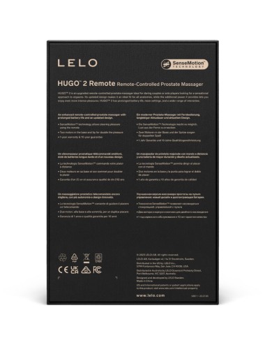 LELO - TÉLÉCOMMANDE DE MASSEUR DE PROSTATE HUGO 2 NOIR