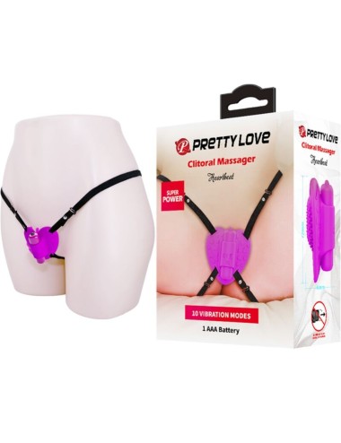 PRETTY LOVE - MASSEUR DE CLITORIS HEARTBEAT 10 MODES DE VIBRATION VIOLET