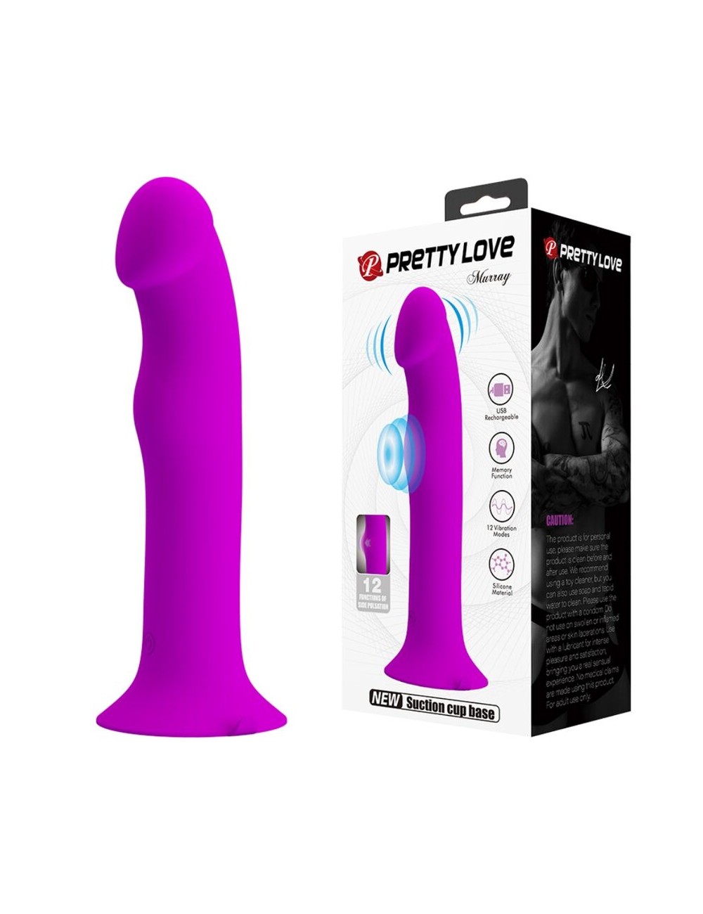 PRETTY LOVE - VIBRATEUR MURRAY ET STIMULATEUR DE POINT G VIOLET