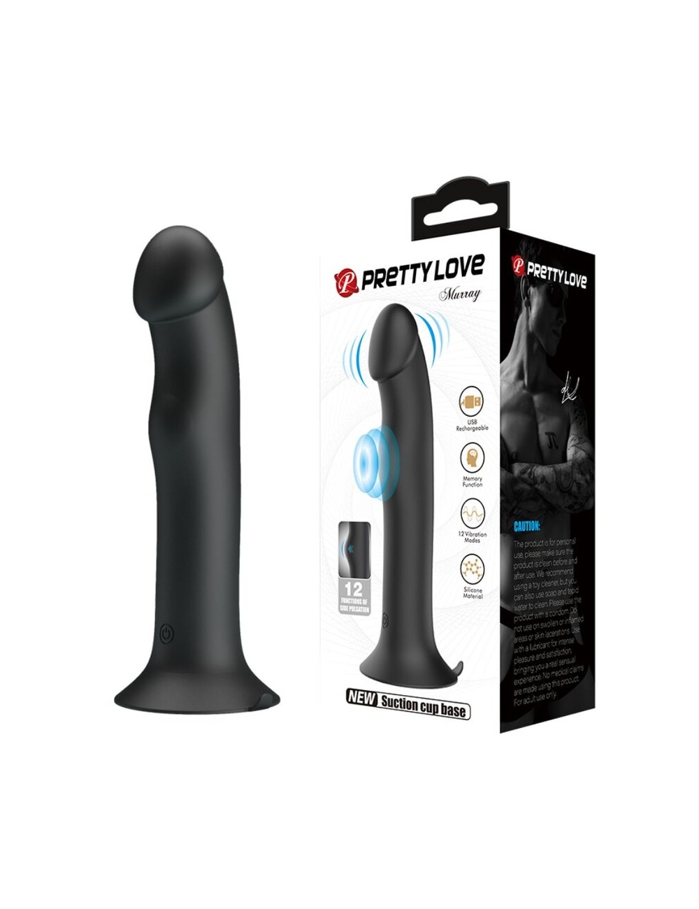 PRETTY LOVE - VIBRATEUR MURRAY ET VENTOUSE DE CLITORIS NOIR