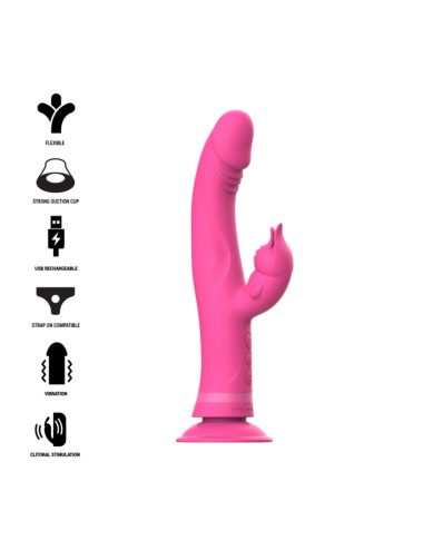 INTENSE - VIBRATEUR JULIO RABBIT SILICONE ROSE