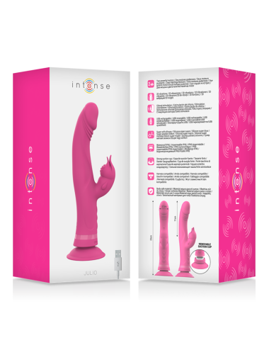 INTENSE - VIBRATEUR JULIO RABBIT SILICONE ROSE