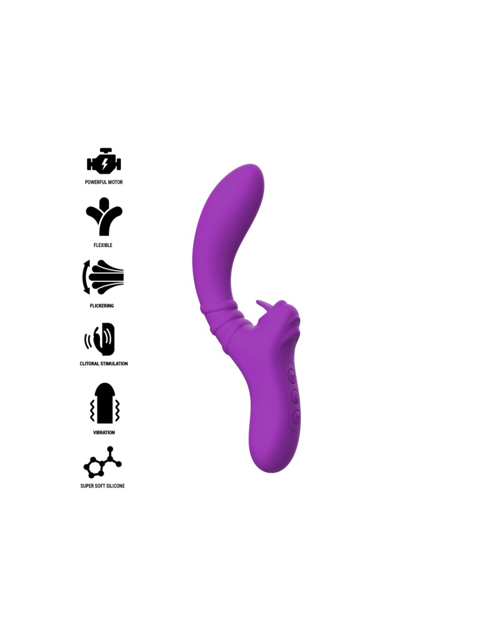 INTENSE - VIBRATEUR FLEXIBLE HARRY AVEC LANGUE VIOLET INTENSE - VIBRATEUR FLEXIBLE HARRY AVEC LANGUE VIOLET