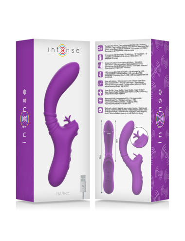 INTENSE - VIBRATEUR FLEXIBLE HARRY AVEC LANGUE VIOLET