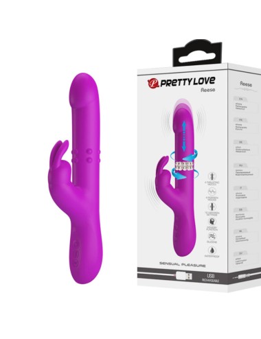 PRETTY LOVE - VIBRATEUR REESE AVEC ROTATION VIOLET