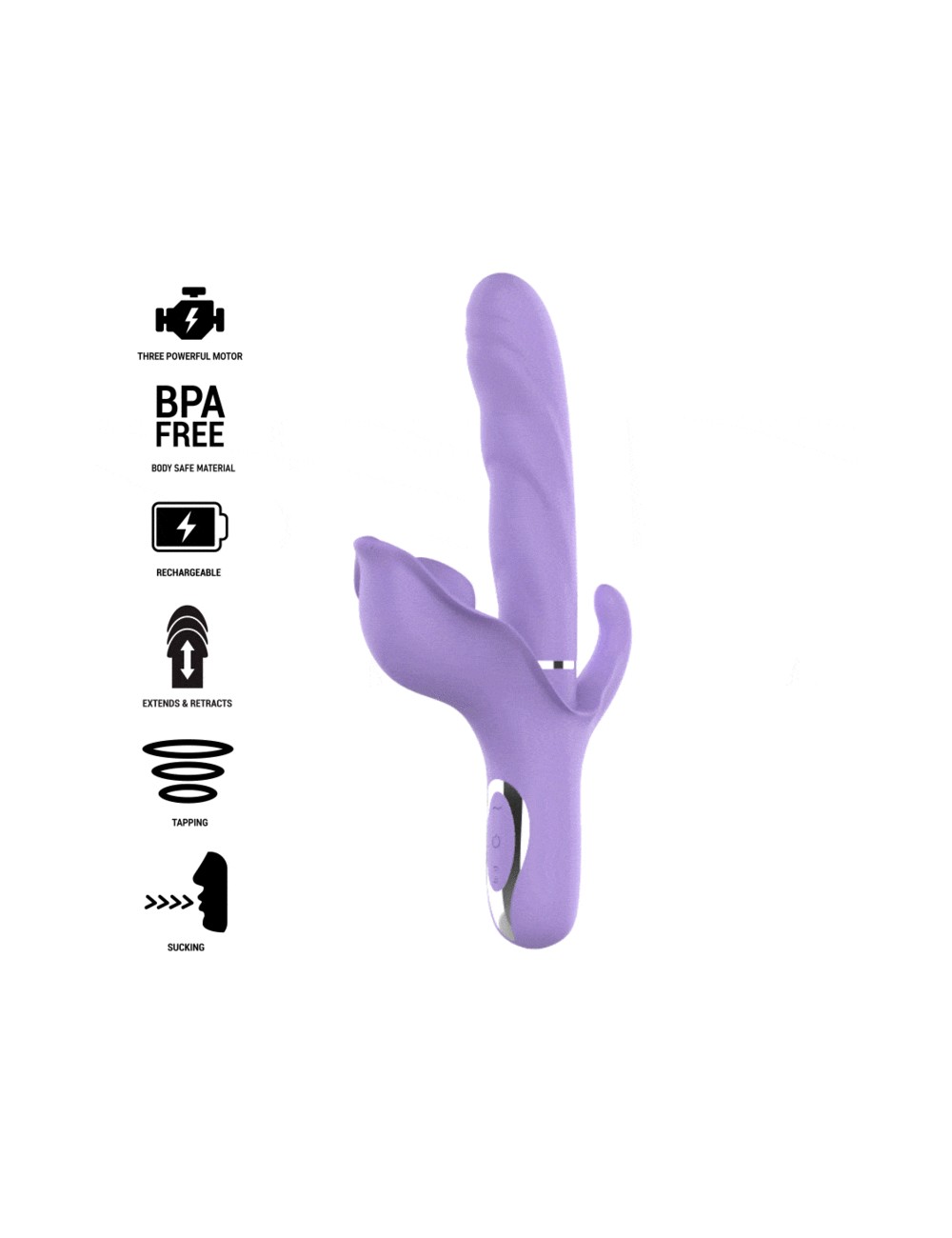 INTENSE - VIBRATEUR RECHARGEABLE MULTIFONCTION BILLIE ASPIRATION ET PULSATION VIOLET INTENSE - VIBRATEUR RECHARGEABLE MULTIFONCTION BILLIE ASPIRATION ET PULSATION VIOLET