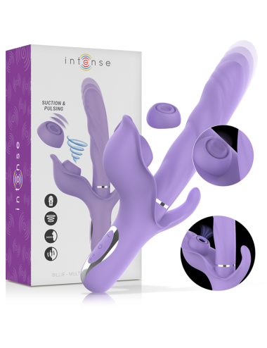 INTENSE - VIBRATEUR RECHARGEABLE MULTIFONCTION BILLIE ASPIRATION ET PULSATION VIOLET