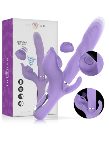 INTENSE - VIBRATEUR RECHARGEABLE MULTIFONCTION BILLIE ASPIRATION ET PULSATION VIOLET