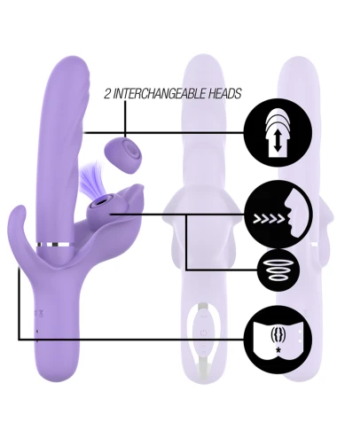INTENSE - VIBRATEUR RECHARGEABLE MULTIFONCTION BILLIE ASPIRATION ET PULSATION VIOLET
