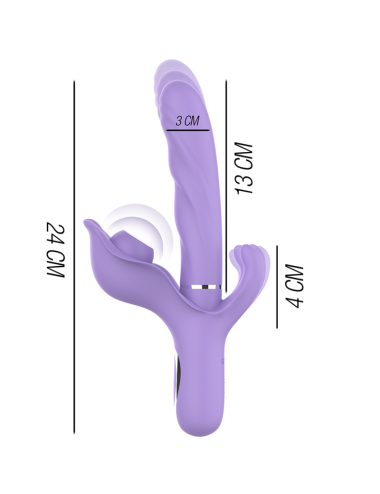 INTENSE - VIBRATEUR RECHARGEABLE MULTIFONCTION BILLIE ASPIRATION ET PULSATION VIOLET