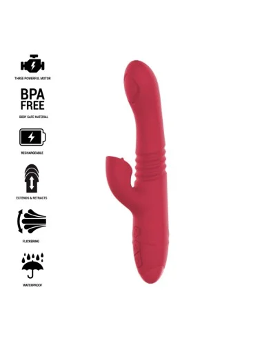 INTENSE - VIBRATEUR UP & DOWN RECHARGEABLE MULTIFONCTION DUA AVEC LANGUE ROUGE