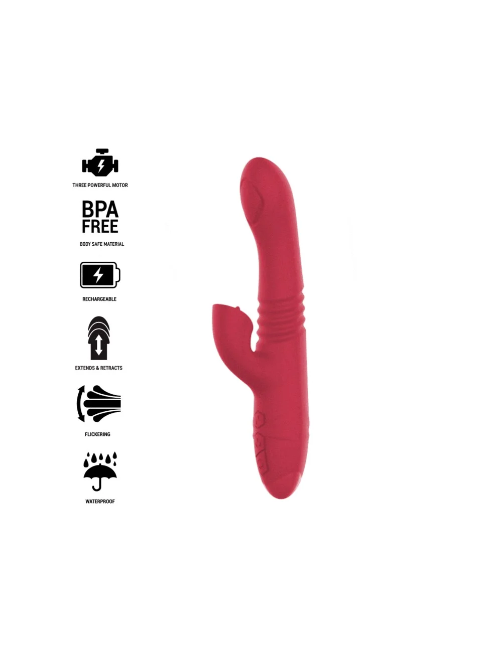 INTENSE - VIBRATEUR UP & DOWN RECHARGEABLE MULTIFONCTION DUA AVEC LANGUE ROUGE INTENSE - VIBRATEUR UP & DOWN RECHARGEABLE MULTIFONCTION DUA AVEC LANGUE ROUGE