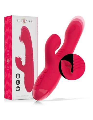 INTENSE - VIBRATEUR UP & DOWN RECHARGEABLE MULTIFONCTION DUA AVEC LANGUE ROUGE