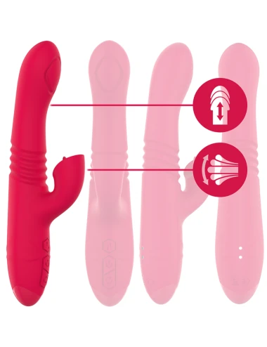 INTENSE - VIBRATEUR UP & DOWN RECHARGEABLE MULTIFONCTION DUA AVEC LANGUE ROUGE