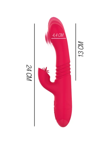 INTENSE - VIBRATEUR UP & DOWN RECHARGEABLE MULTIFONCTION DUA AVEC LANGUE ROUGE
