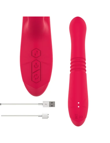 INTENSE - VIBRATEUR UP & DOWN RECHARGEABLE MULTIFONCTION DUA AVEC LANGUE ROUGE