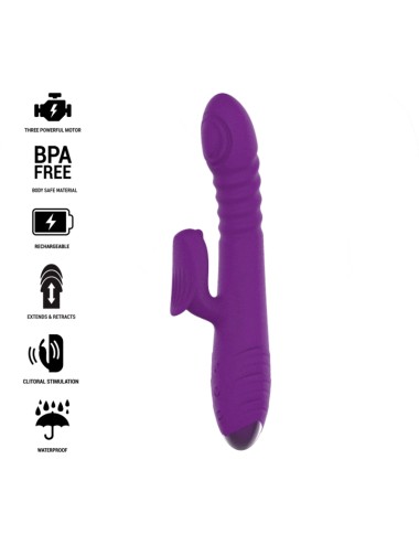 INTENSE - VIBRATEUR RECHARGEABLE MULTIFONCTION IGGY UP & DOWN AVEC STIMULATEUR CLITORAL VIOLET