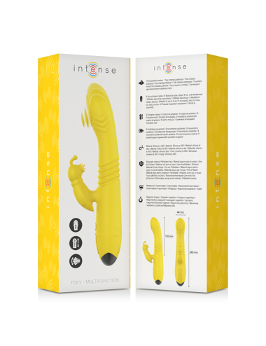INTENSE - VIBRATEUR MULTIFONCTION TOKY UP & DOWN AVEC STIMULATEUR CLITORAL JAUNE