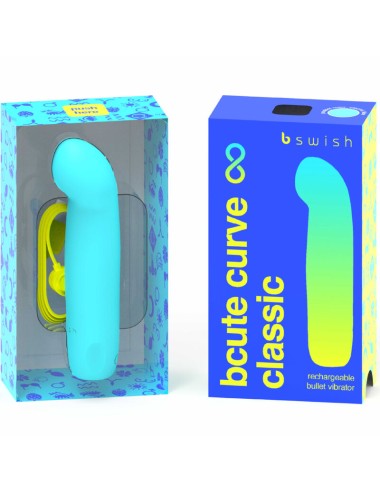 B SWISH - VIBRATEUR RECHARGEABLE BCUTE CURVE INFINITE CLASSIQUE BLEU SILICONE