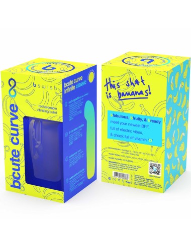 B SWISH - VIBRATEUR EN SILICONE RECHARGEABLE BCUTE CURVE INFINITE CLASSIC ÉDITION LIMITÉE JAUNE
