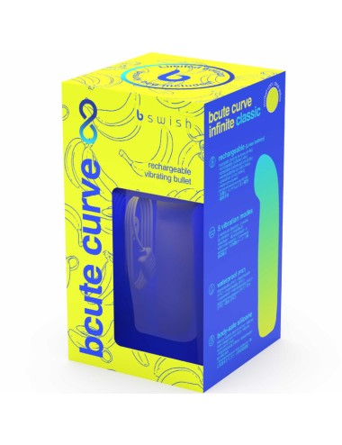 B SWISH - VIBRATEUR EN SILICONE RECHARGEABLE BCUTE CURVE INFINITE CLASSIC ÉDITION LIMITÉE JAUNE