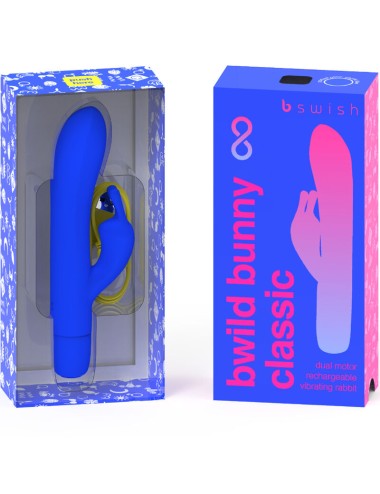 B SWISH - VIBRATEUR RECHARGEABLE CLASSIQUE BWILD BUNNY INFINITE SILICONE BLEU