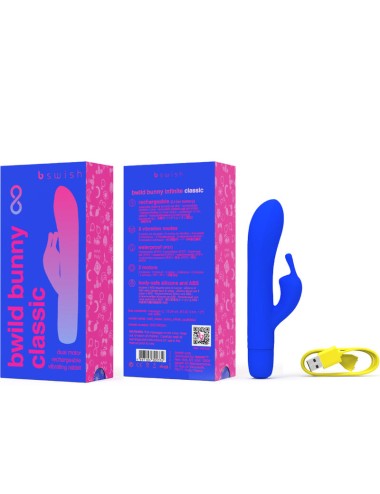 B SWISH - VIBRATEUR RECHARGEABLE CLASSIQUE BWILD BUNNY INFINITE SILICONE BLEU