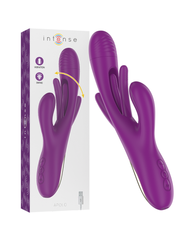 INTENSE - APOLO VIBRATEUR MULTIFONCTION RECHARGEABLE 7 VIBRATIONS AVEC LANGUE OSCILLANTE VIOLET