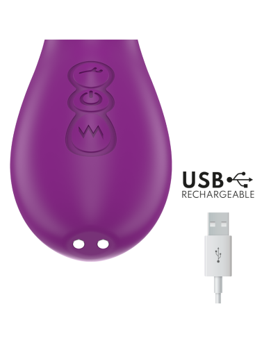 INTENSE - APOLO VIBRATEUR MULTIFONCTION RECHARGEABLE 7 VIBRATIONS AVEC LANGUE OSCILLANTE VIOLET