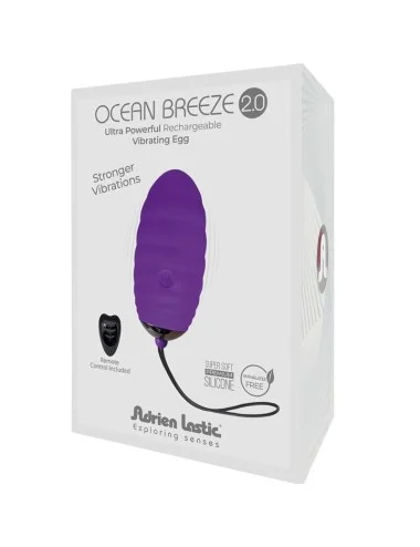 ADRIEN LASTIC - OCEAN BREEZE 2.0 OEUF VIBRANT RECHARGEABLE TÉLÉCOMMANDE VIOLET