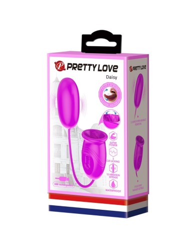PRETTY LOVE - VIBRATEUR RECHARGEABLE DAISY DUAL EGG VIOLET