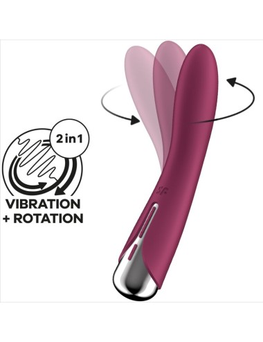 SATISFYER - SPINNING VIBE 1 VIBRATEUR ROTATEUR G-SPOT ROUGE
