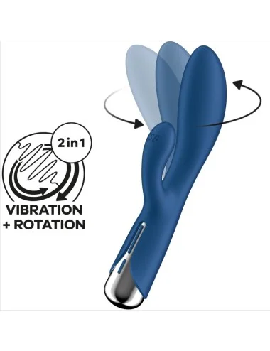 SATISFYER - SPINNING RABBIT 1 CLITORIS ET STIMULATION DU POINT G BLEU