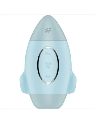 SATISFYER - MISSION CONTROL BLEU PETIT VIBRATEUR  DOUBLE IMPULSION